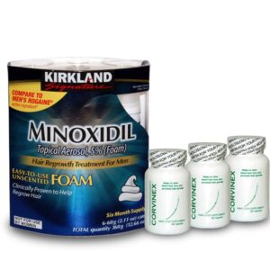 KIRKLAND MINOXIDIL 5% EXTRA STRENGTH AND CORVINEX VALUE PACK