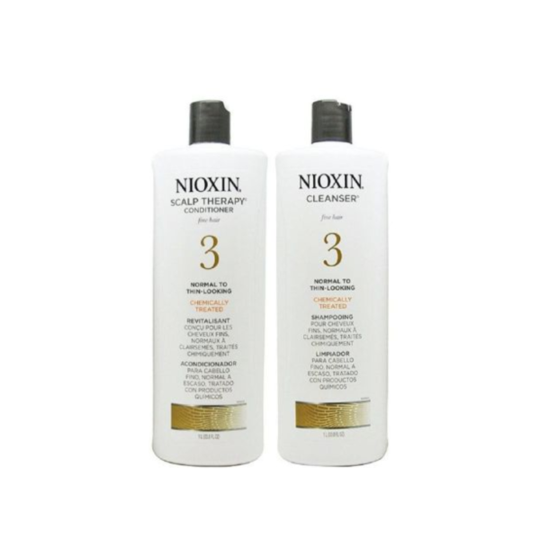 NIOXIN SYSTEM 3 CLEANSER SHAMPOO & SCALP THERAPY CONDITIONER 33.8 OZLITER DUO
