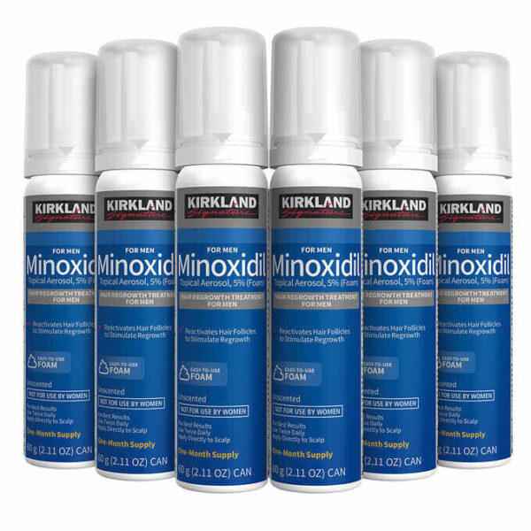 Kirkland Minoxidil 5% Foam Men 6 Month Hair Loss Regrowth Treatment - Image 3